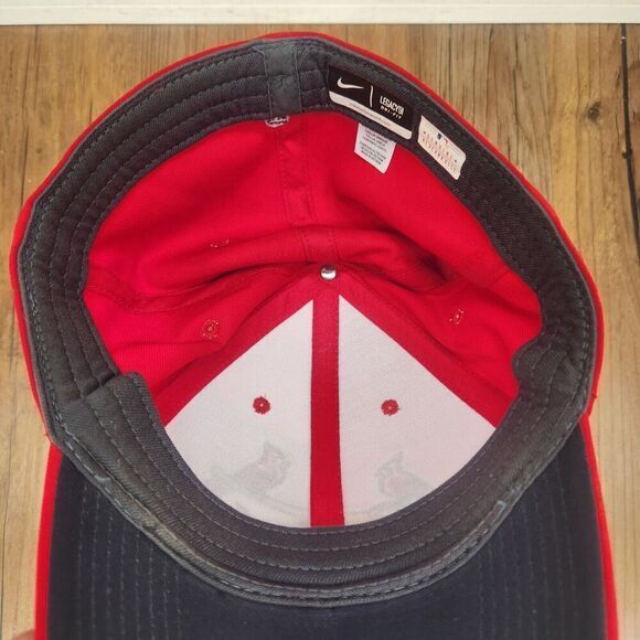 Nike Dri-Fit St. Louis Cardinals Hat Cap Fitted Stretch Red Mens MLB Legacy91 - Picture 9 of 12